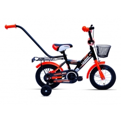 Rower LIMBER 12" BOY, kolor czarno-pomarańczowy