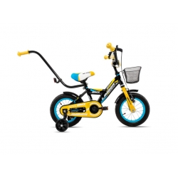 Rower LIMBER 12" BOY, czarno-żółto-niebieski