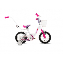 Rower LIMBER 12" GIRL, biało-różowy